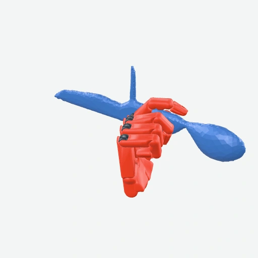 Wing-shaped structure grasp preview