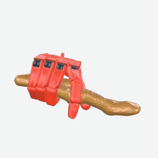 Guitar-shaped object grasp preview