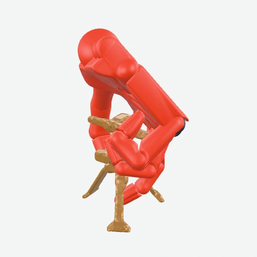 Tripod-shaped toy grasp preview